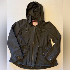 Ashley By 26 International women’s Olive Hooded light  jacket Sz- XL. DD3